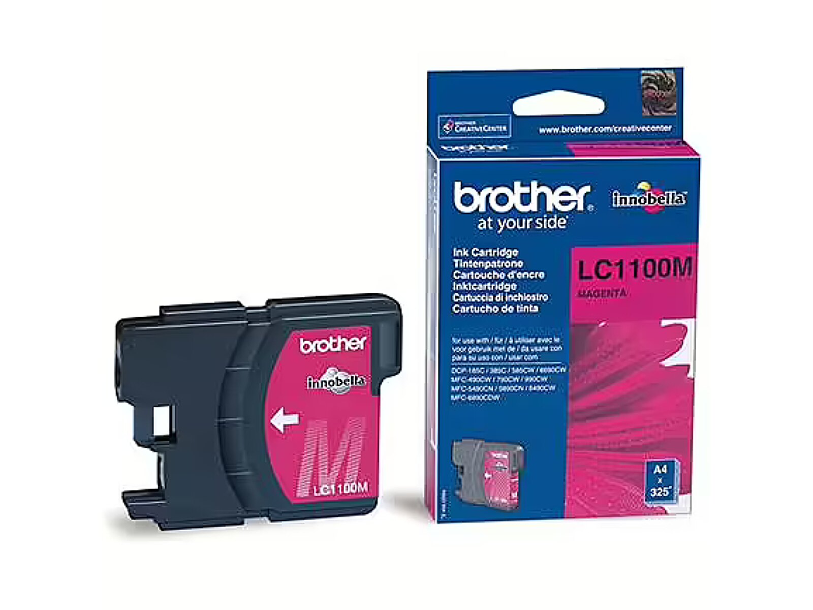 Brother LC1100M MAGENTA INK CART, 325 PG