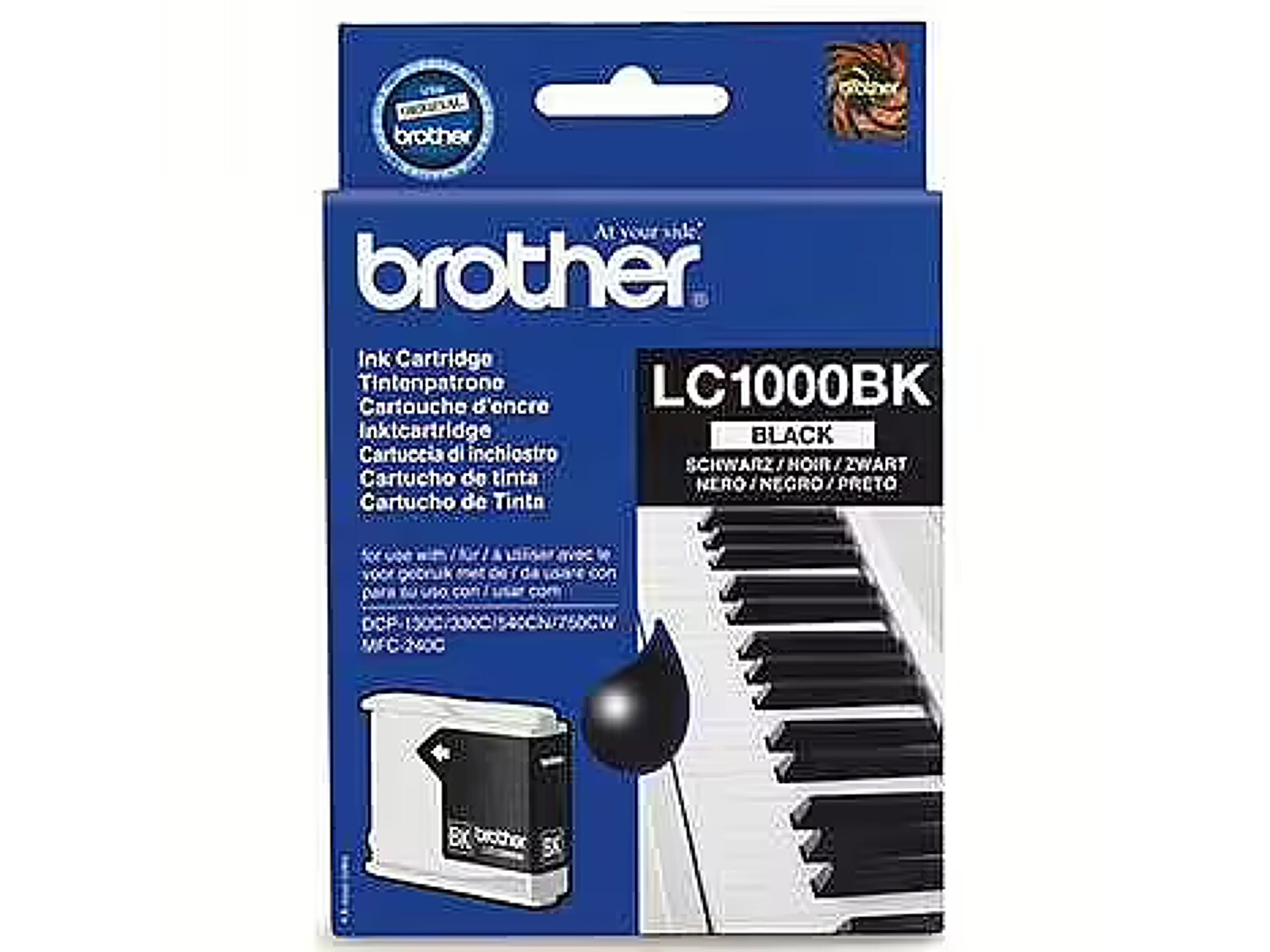 Brother LC-1000BK BLACK INK CARTR,500 PG
