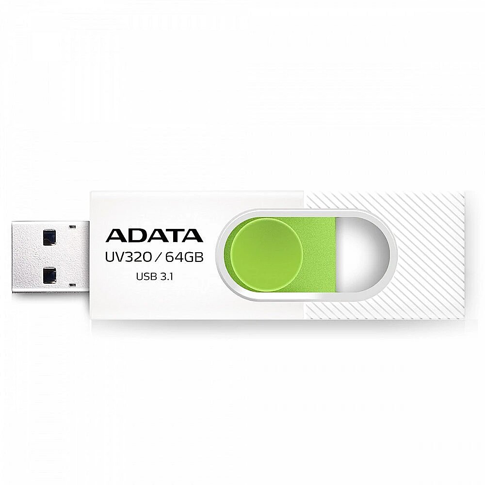 ADATA UV320, 64GB, White/Green